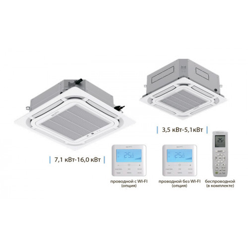 Кассетный кондиционер Aeronik ASI-AKH71R1/B-S INV/ASO-AGUHN71R1/INV