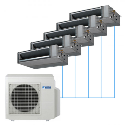 Канальная средненапорная мульти-сплит-система Daikin FBA на 5 комнат