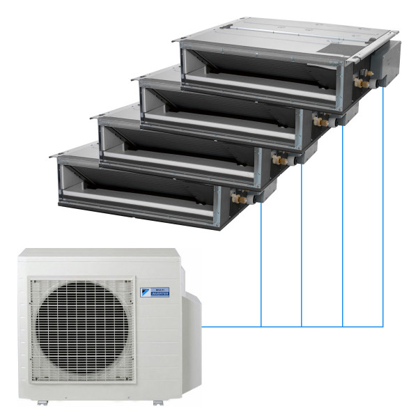 Канальная низконапорная мульти-сплит-система Daikin FDXM на 4 комнаты