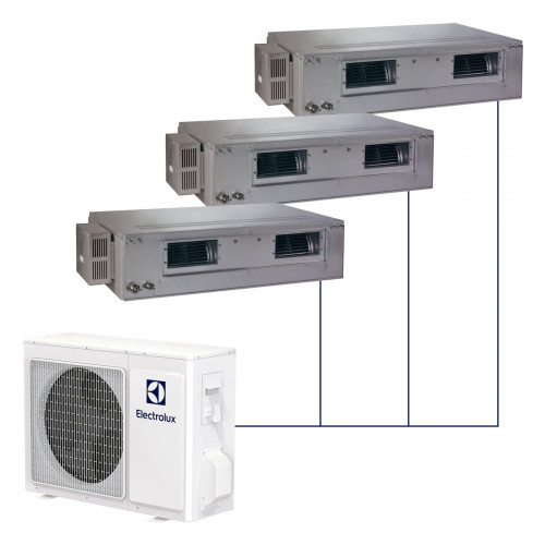 Канальная мульти-сплит-система Electrolux R32 на 3 комнаты
