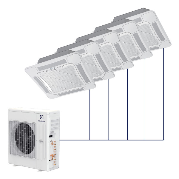 Кассетная мульти-сплит-система Electrolux R32 на 5 комнат