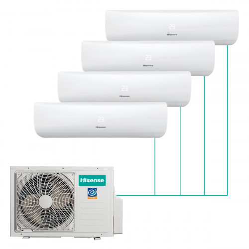 Настенная сплит-система Hisense Zoom FM DC Inverter R32 на 4 комнаты