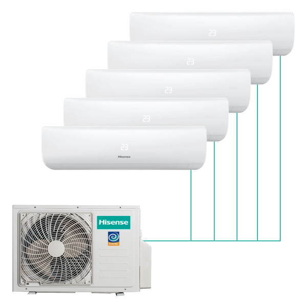 Настенная сплит-система Hisense Zoom FM DC Inverter R32 на 5 комнат