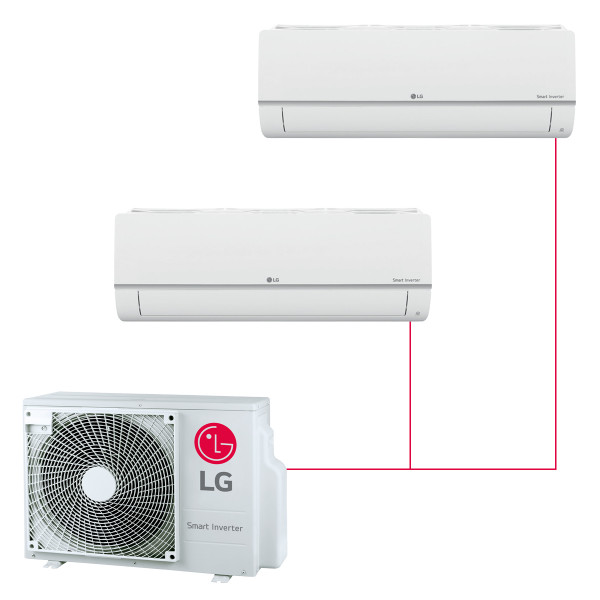 Настенная мульти-сплит-система LG Standard на 2 комнаты