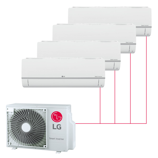 Настенная мульти-сплит-система LG Standard на 4 комнаты