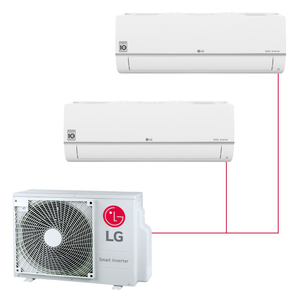 Настенная мульти-сплит-система LG Standard Plus на 2 комнаты