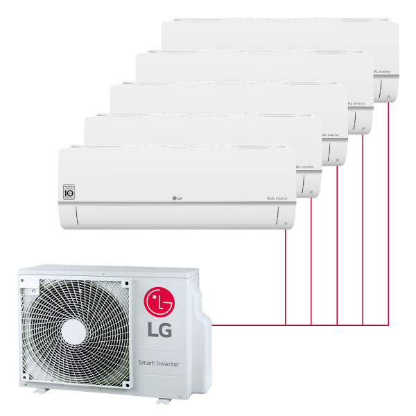 Настенная мульти-сплит-система LG Standard Plus на 5 комнат