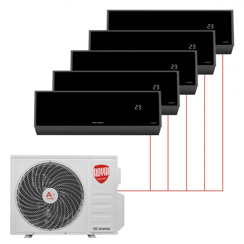 Настенная сплит-система Royal Thermo Barocco DC Black на 5 комнат