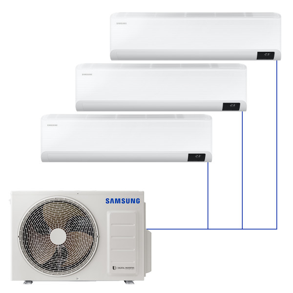 Настенная мульти-сплит-система Samsung Non WindFree на 3 комнаты