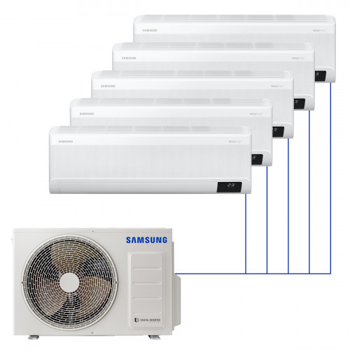 Настенная мульти-сплит-система Samsung WindFree на 5 комнат